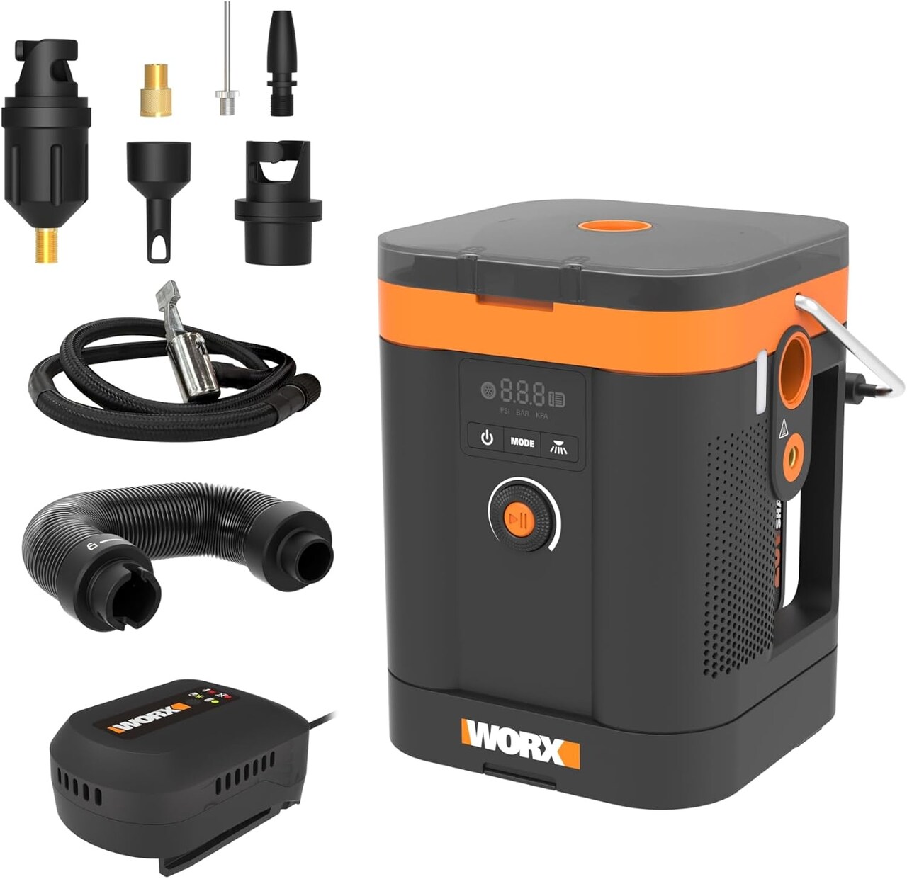 Worx WX098L 20V PowerShare Multi-Function Portable Air Pump (Battery & Charger Included)